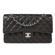 Chanel Brown Calfskin Medium Classic Double Flap Shoulder Bag 177028