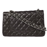 Chanel Brown Calfskin Medium Classic Double Flap Shoulder Bag 177028
