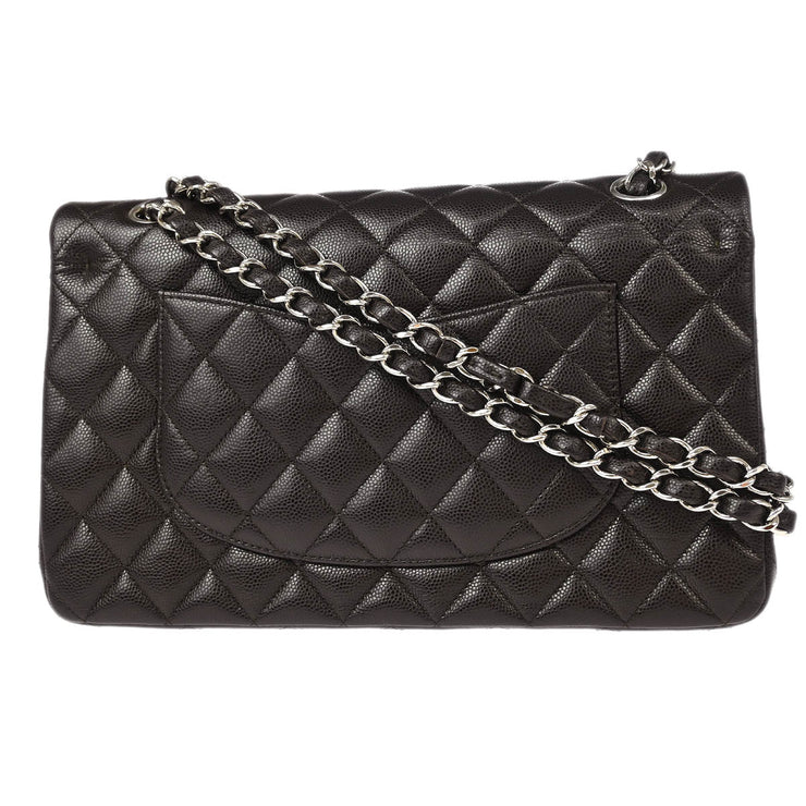Chanel Brown Calfskin Medium Classic Double Flap Shoulder Bag 177028