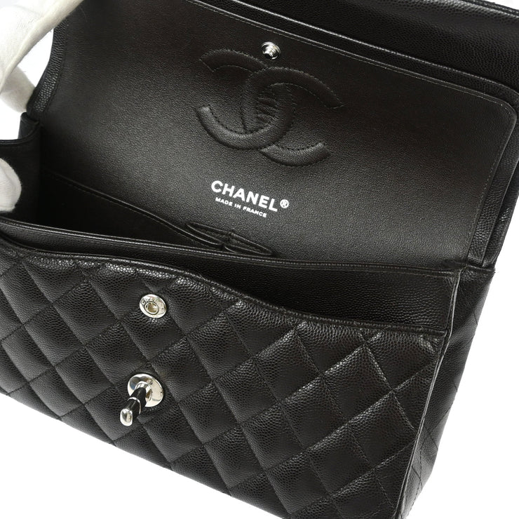 Chanel Brown Calfskin Medium Classic Double Flap Shoulder Bag 177028