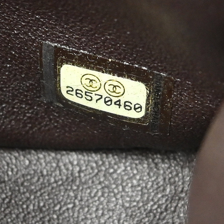 Chanel Brown Calfskin Medium Classic Double Flap Shoulder Bag 177028