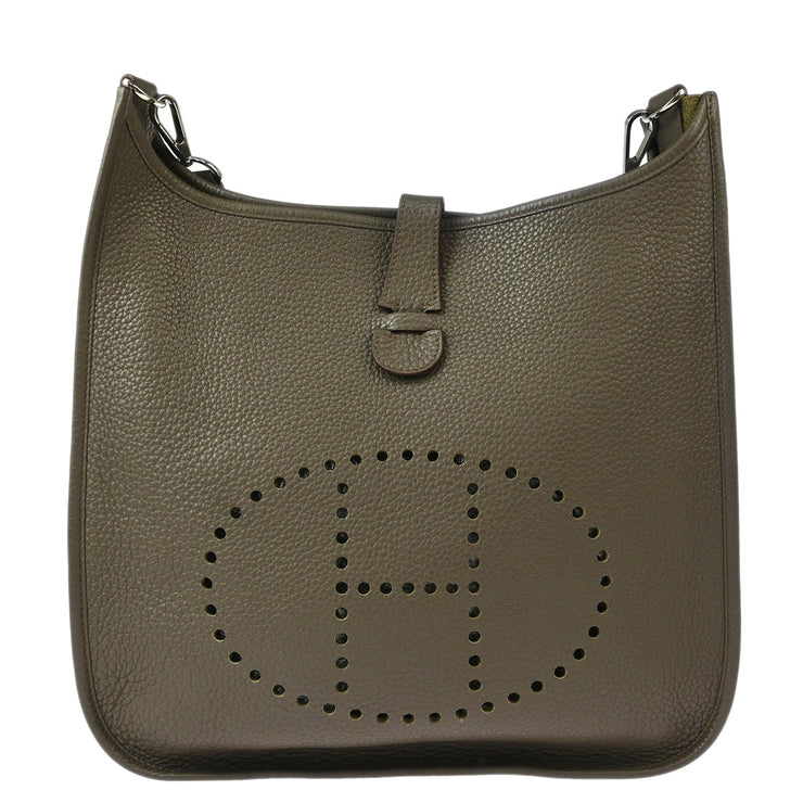 Hermes Etain Taurillon Clemence Evelyne 3 GM Shoulder Bag MDB Square:Q 177067