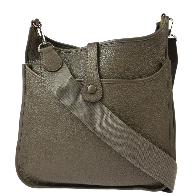 Hermes Etain Taurillon Clemence Evelyne 3 GM Shoulder Bag MDB Square:Q 177067