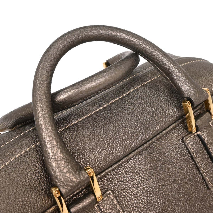 Loewe Metallic Gray Amazona 28 Handbag 260608 177070