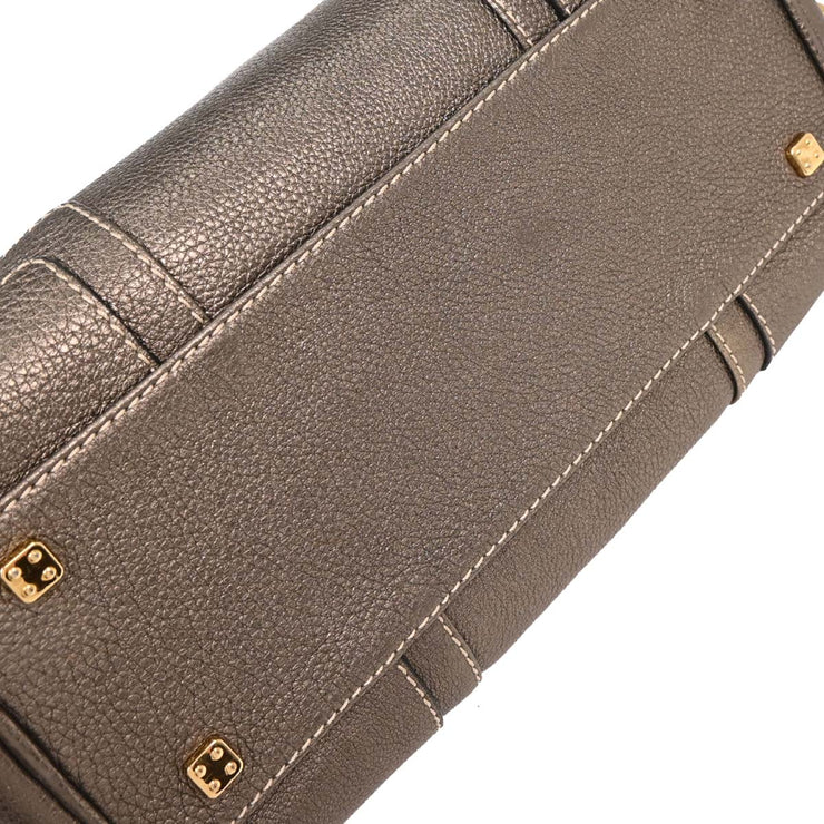 Loewe Metallic Gray Amazona 28 Handbag 260608 177070