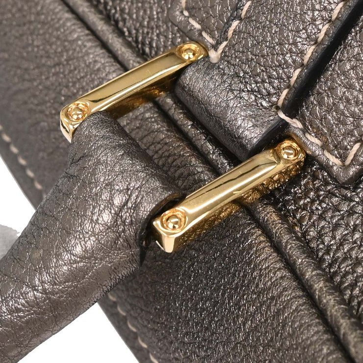 Loewe Metallic Gray Amazona 28 Handbag 260608 177070