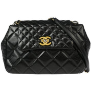 Chanel Black Calfskin Daily Walk Accordion Flap Bag 177084
