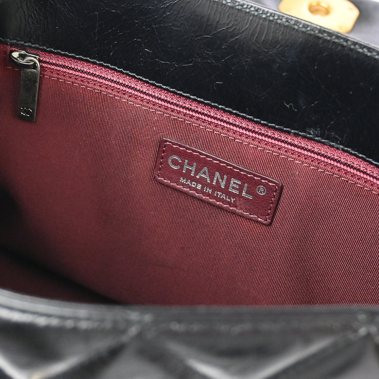 Chanel Black Calfskin Daily Walk Accordion Flap Bag 177084