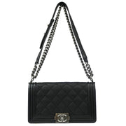 Boy Chanel Black Calfskin Medium Shoulder Bag 177089