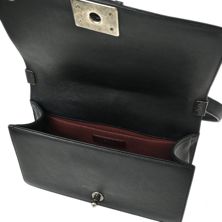 Boy Chanel Black Calfskin Medium Shoulder Bag 177089