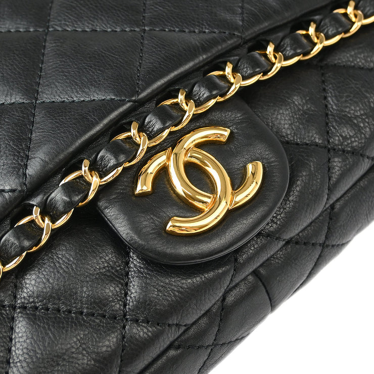 Chanel Black Lambskin Luxury Line Chain Me Shoulder Bag 177151