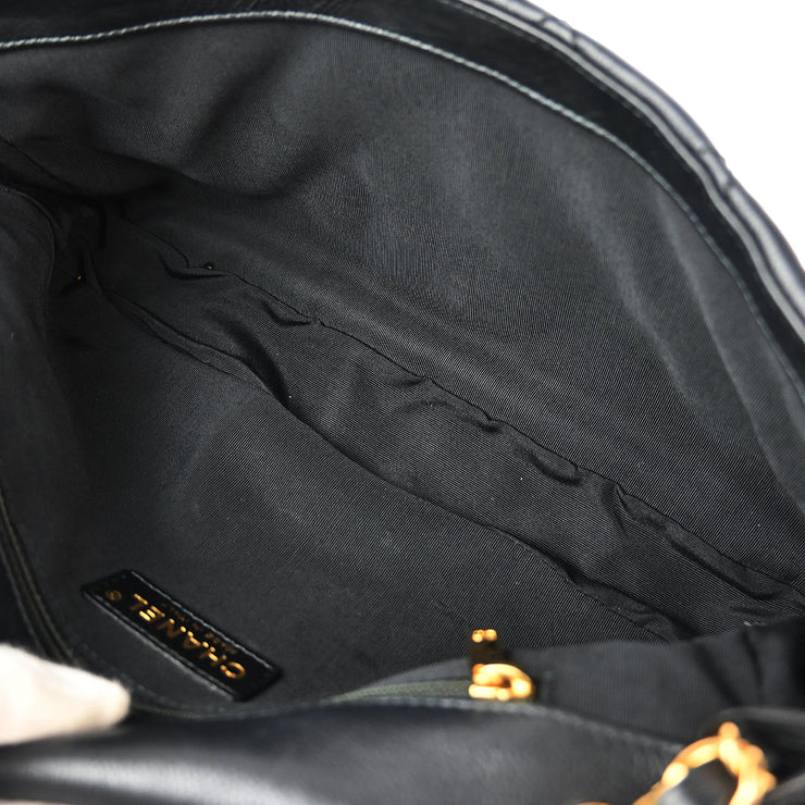 Chanel Black Lambskin Luxury Line Chain Me Shoulder Bag 177151