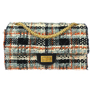 Chanel Multicolor Tweed 2.55 Medium Classic Double Flap Shoulder Bag 177168