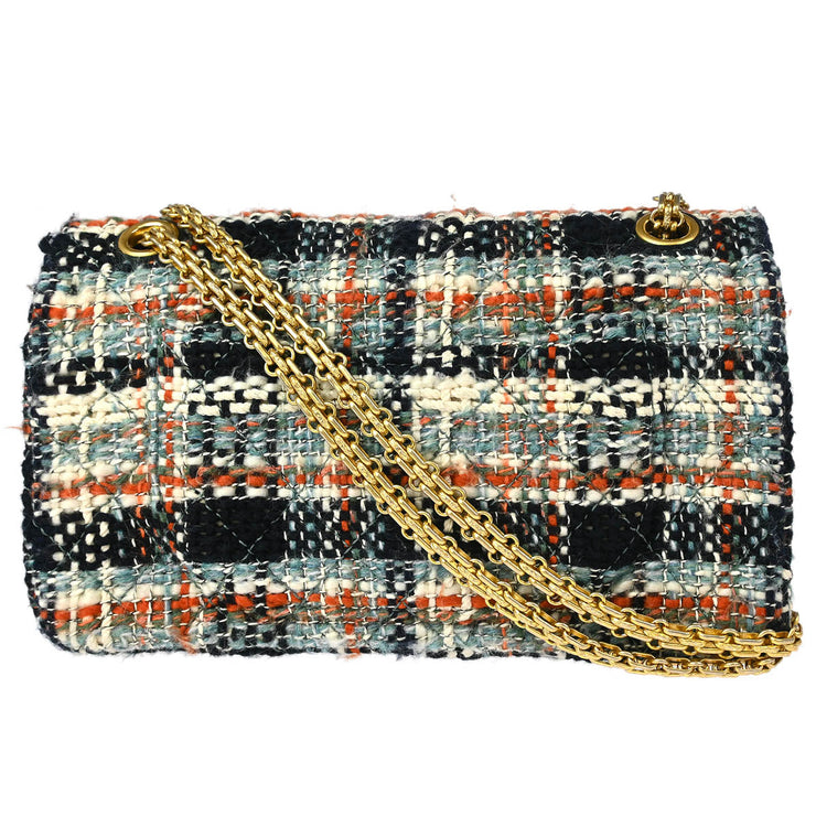 Chanel Multicolor Tweed 2.55 Medium Classic Double Flap Shoulder Bag 177168