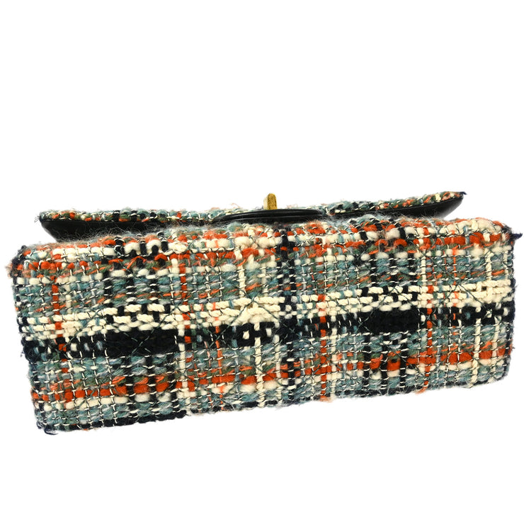 Chanel Multicolor Tweed 2.55 Medium Classic Double Flap Shoulder Bag 177168