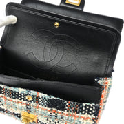 Chanel Multicolor Tweed 2.55 Medium Classic Double Flap Shoulder Bag 177168