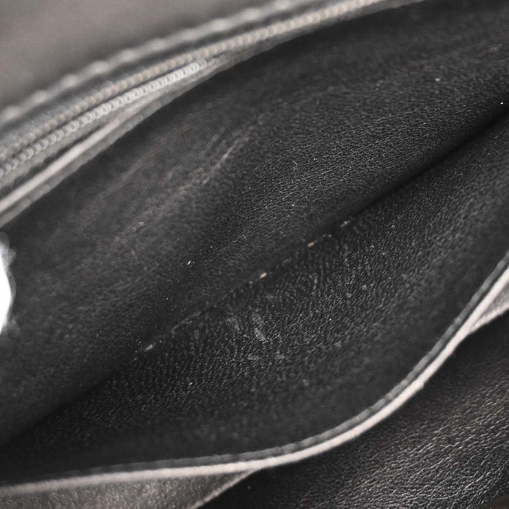 Chanel Black Calfskin Wild Stitch Choco Bar Single Flap Shoulder Bag 177181