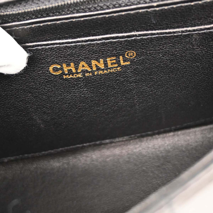 Chanel Black Calfskin Wild Stitch Choco Bar Single Flap Shoulder Bag 177181