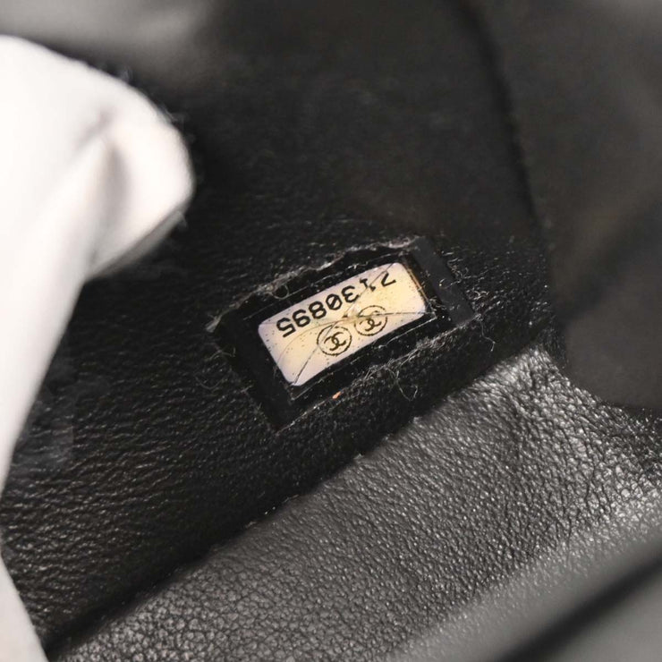 Chanel Black Calfskin Wild Stitch Choco Bar Single Flap Shoulder Bag 177181