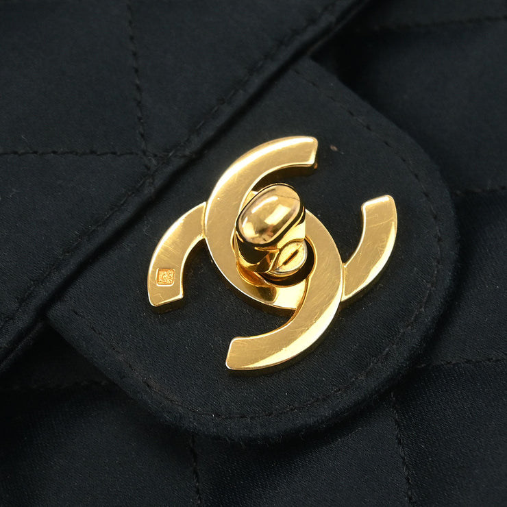 Chanel Black Satin Mini Classic Square Flap Shoulder Bag 17 177208