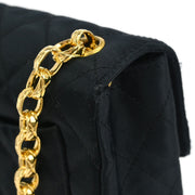 Chanel Black Satin Mini Classic Square Flap Shoulder Bag 17 177208