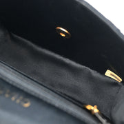 Chanel Black Satin Mini Classic Square Flap Shoulder Bag 17 177208