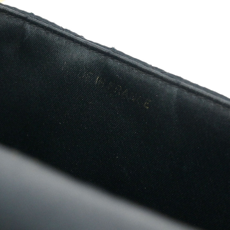 Chanel Black Satin Mini Classic Square Flap Shoulder Bag 17 177208