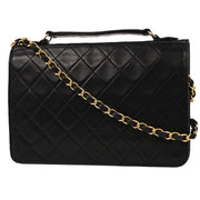 Chanel Black Lambskin 2way Handbag 177240