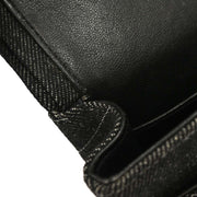 Chanel Black Denim Medium Classic Double Flap Shoulder Bag 177257