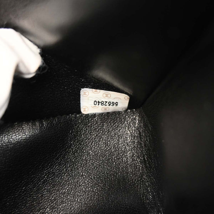 Chanel Black Denim Medium Classic Double Flap Shoulder Bag 177257