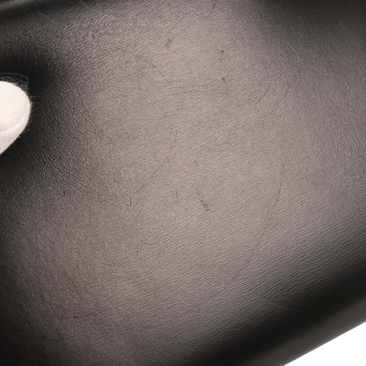 Hermes Black Box Calf Mini Kelly 20 2way Sellier Handbag 177268