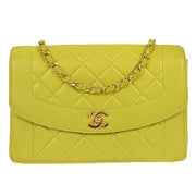 Chanel Light Green Lambskin Medium Diana Shoulder Bag 177278
