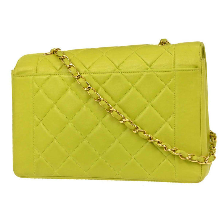 Chanel Light Green Lambskin Medium Diana Shoulder Bag 177278