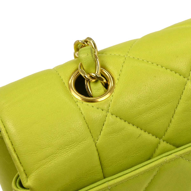 Chanel Light Green Lambskin Medium Diana Shoulder Bag 177278