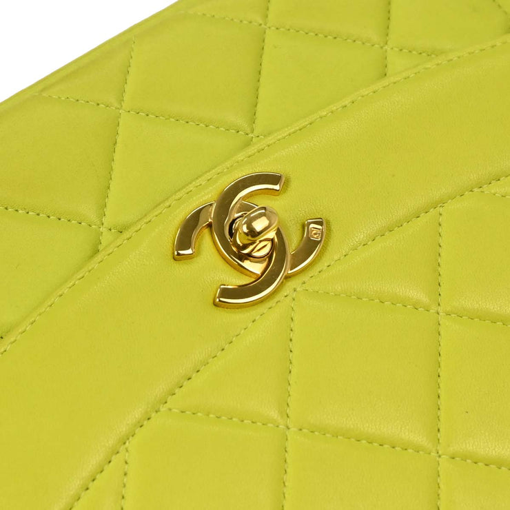 Chanel Light Green Lambskin Medium Diana Shoulder Bag 177278