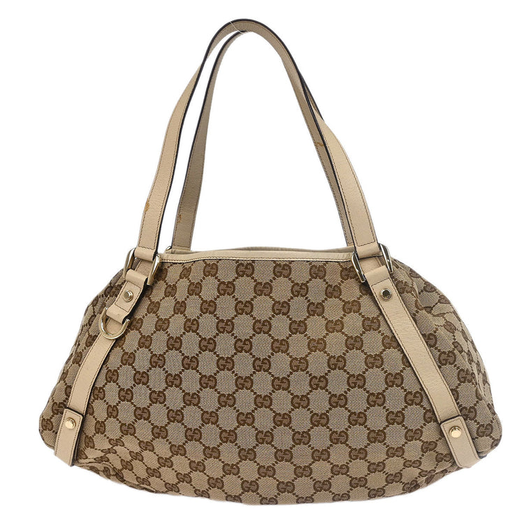 Gucci Beige Canvas GG Hobo Handbag 130736 3444 177282