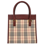 Burberry Beige Burberry Check Tote Handbag 177301