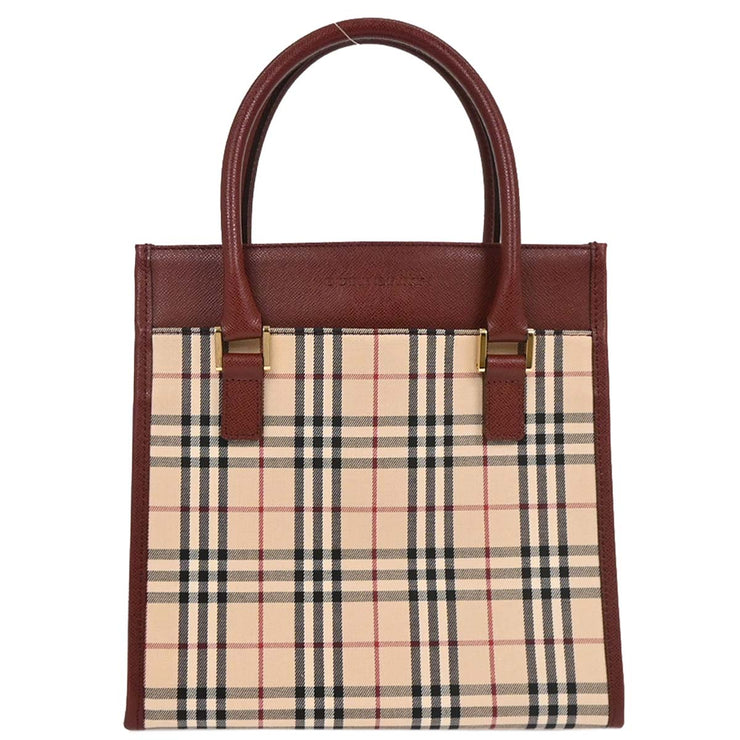 Burberry Beige Burberry Check Tote Handbag 177301