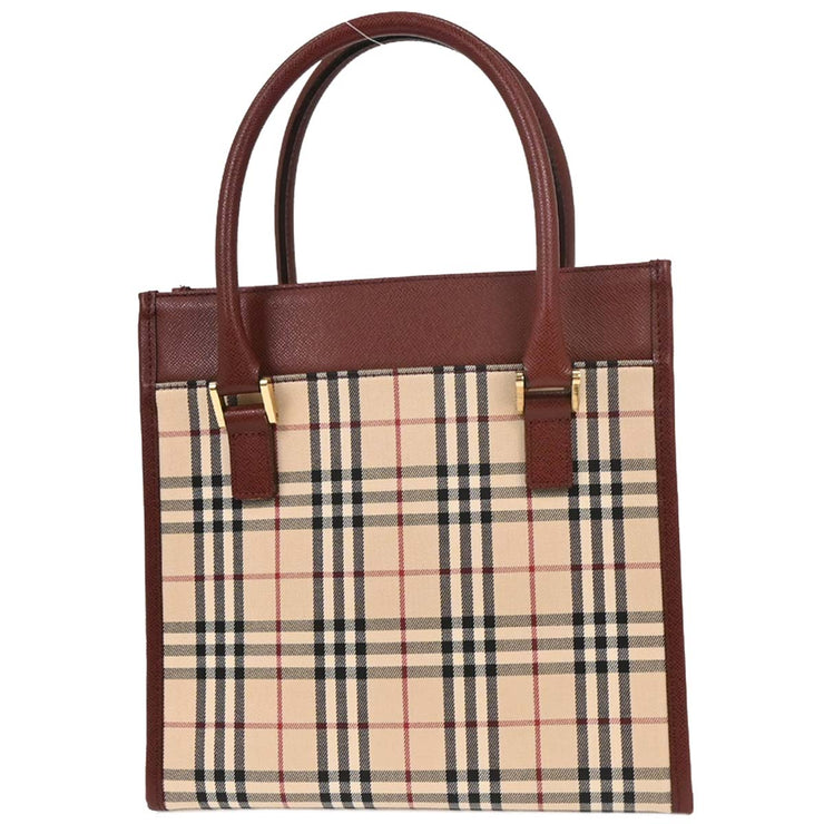 Burberry Beige Burberry Check Tote Handbag 177301
