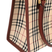 Burberry Beige Burberry Check Tote Handbag 177301