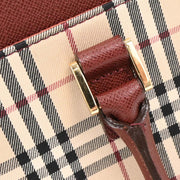 Burberry Beige Burberry Check Tote Handbag 177301