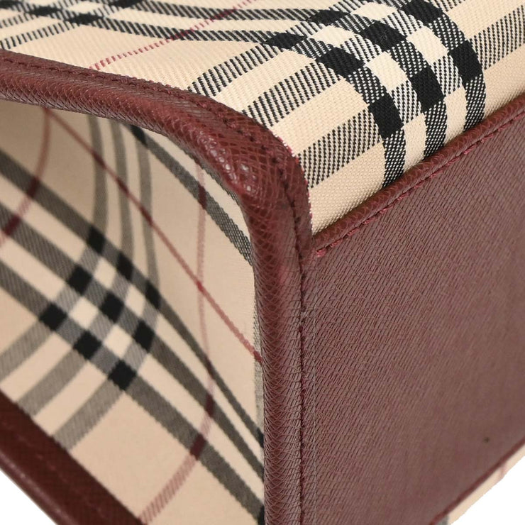 Burberry Beige Burberry Check Tote Handbag 177301