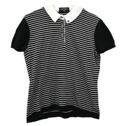 Chanel Short Sleeve Polo Shirt Top Black #42 177314