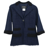 Chanel Single Breasted Jacket Navy P40490V29266 #34 177317