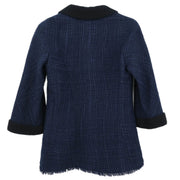 Chanel Single Breasted Jacket Navy P40490V29266 #34 177317