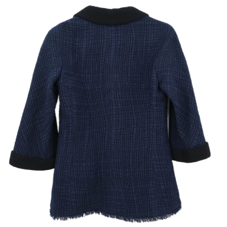 Chanel Single Breasted Jacket Navy P40490V29266 #34 177317