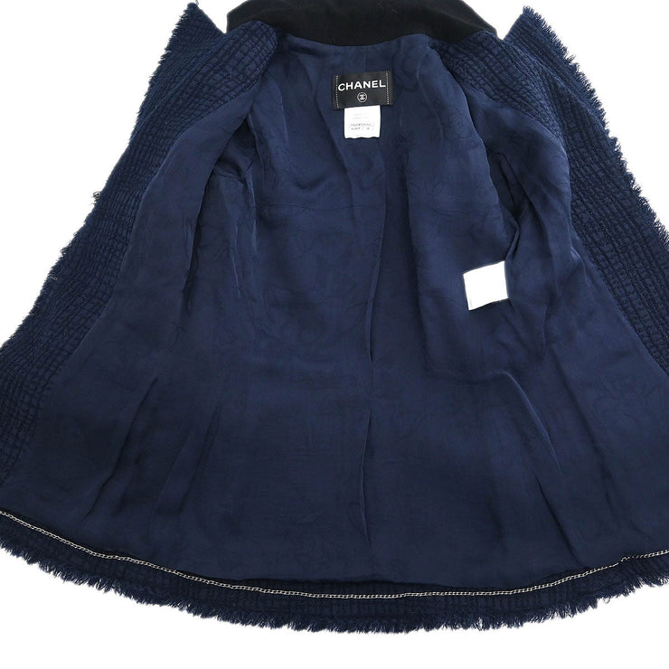 Chanel Single Breasted Jacket Navy P40490V29266 #34 177317