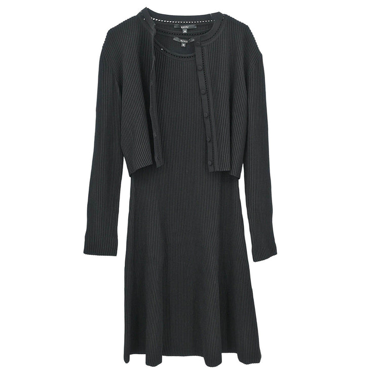 Gucci Setup Cardigan Sleeveless Dress Black 371117-X7225 #M 177325