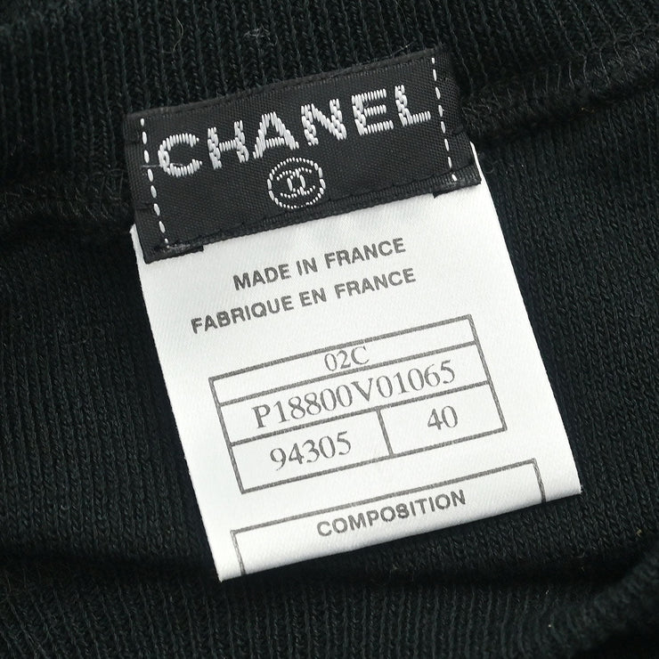 Chanel Short Sleeve T-shirt Top Black 02C #40 177329