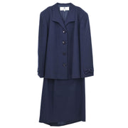 Givenchy Setup Suit Jacket Skirt Navy 423377-15 #44 177339